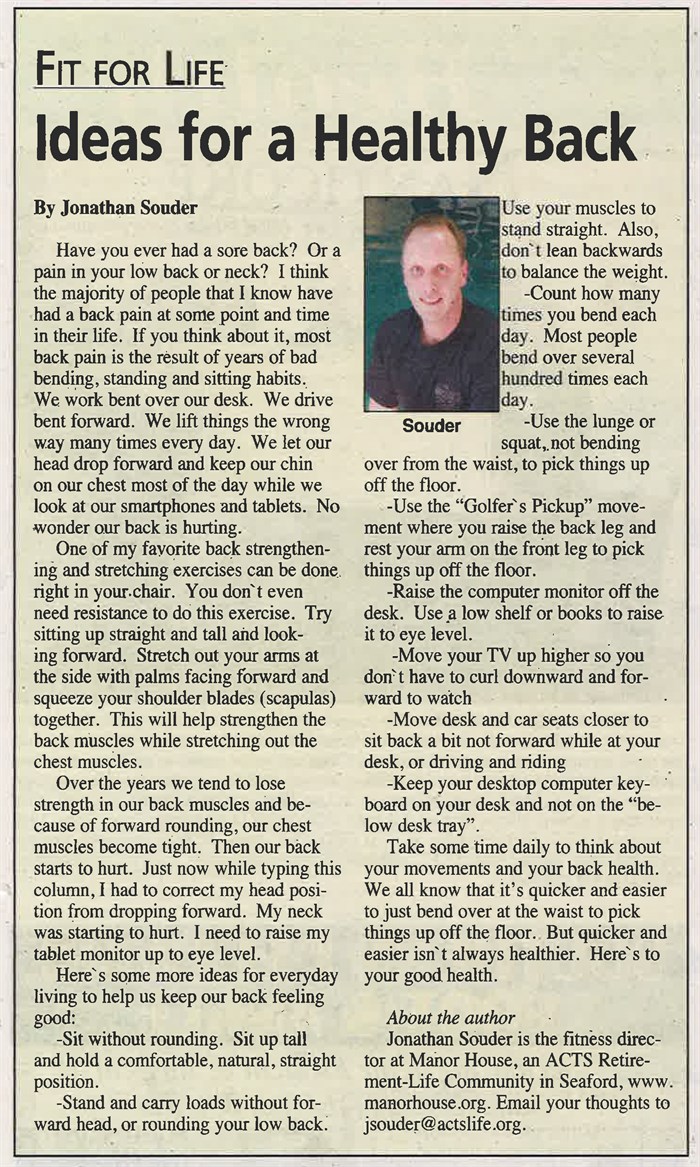 health back article