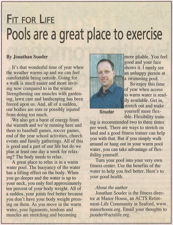 pools are a great place to exercise