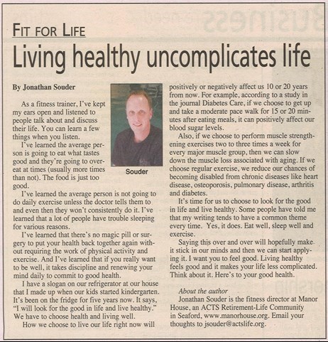 living healthy uncomplicates life