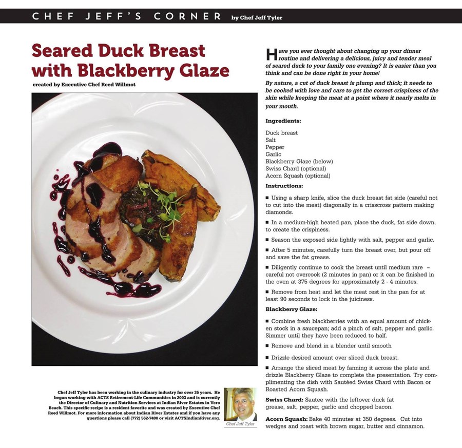 seared duck breast recipe