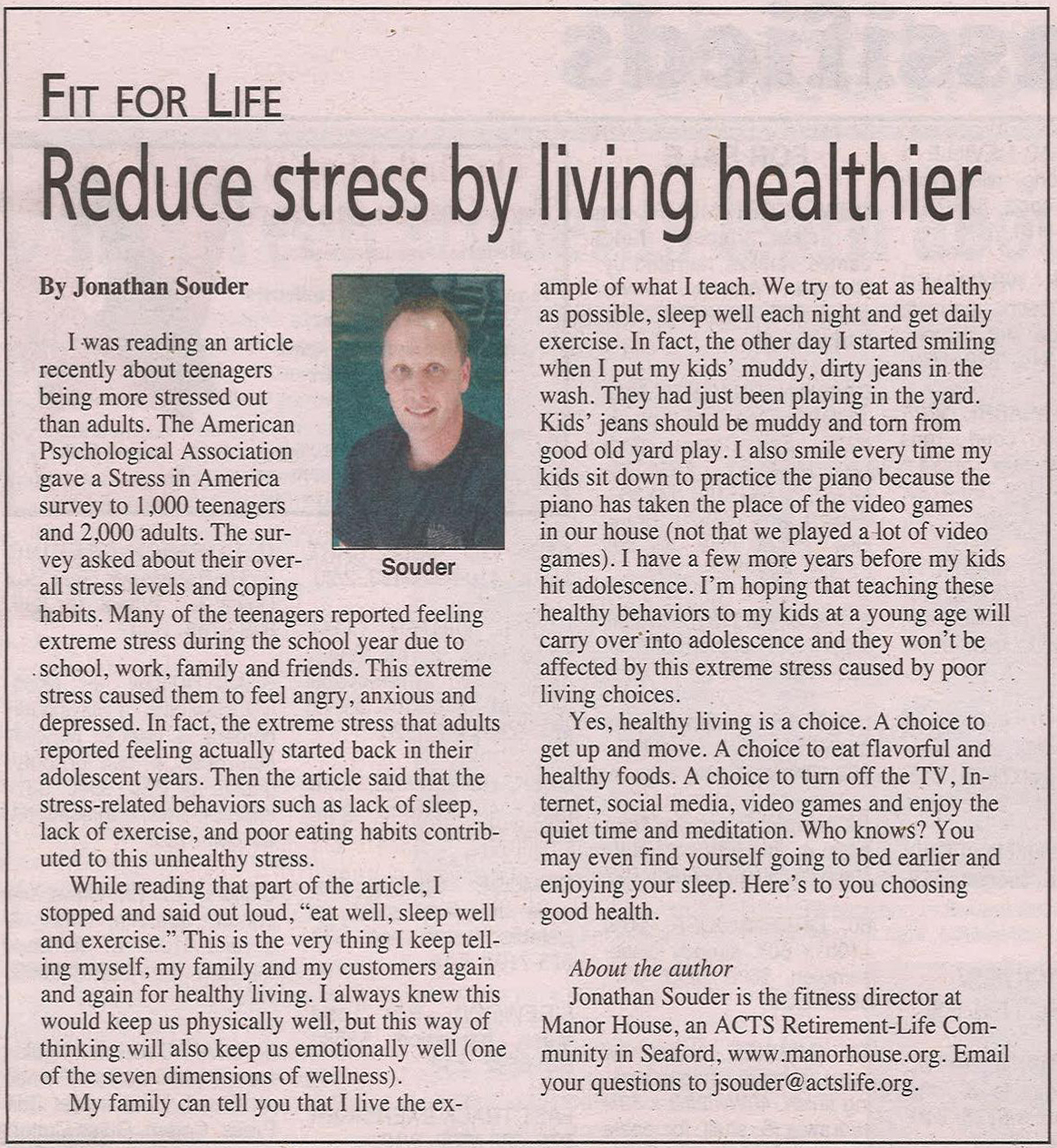 reduce stress by living healthier