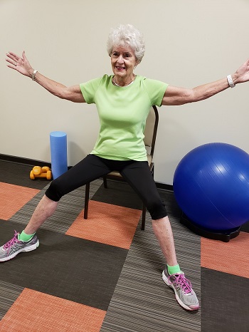 seated jumping jacks senior exercise