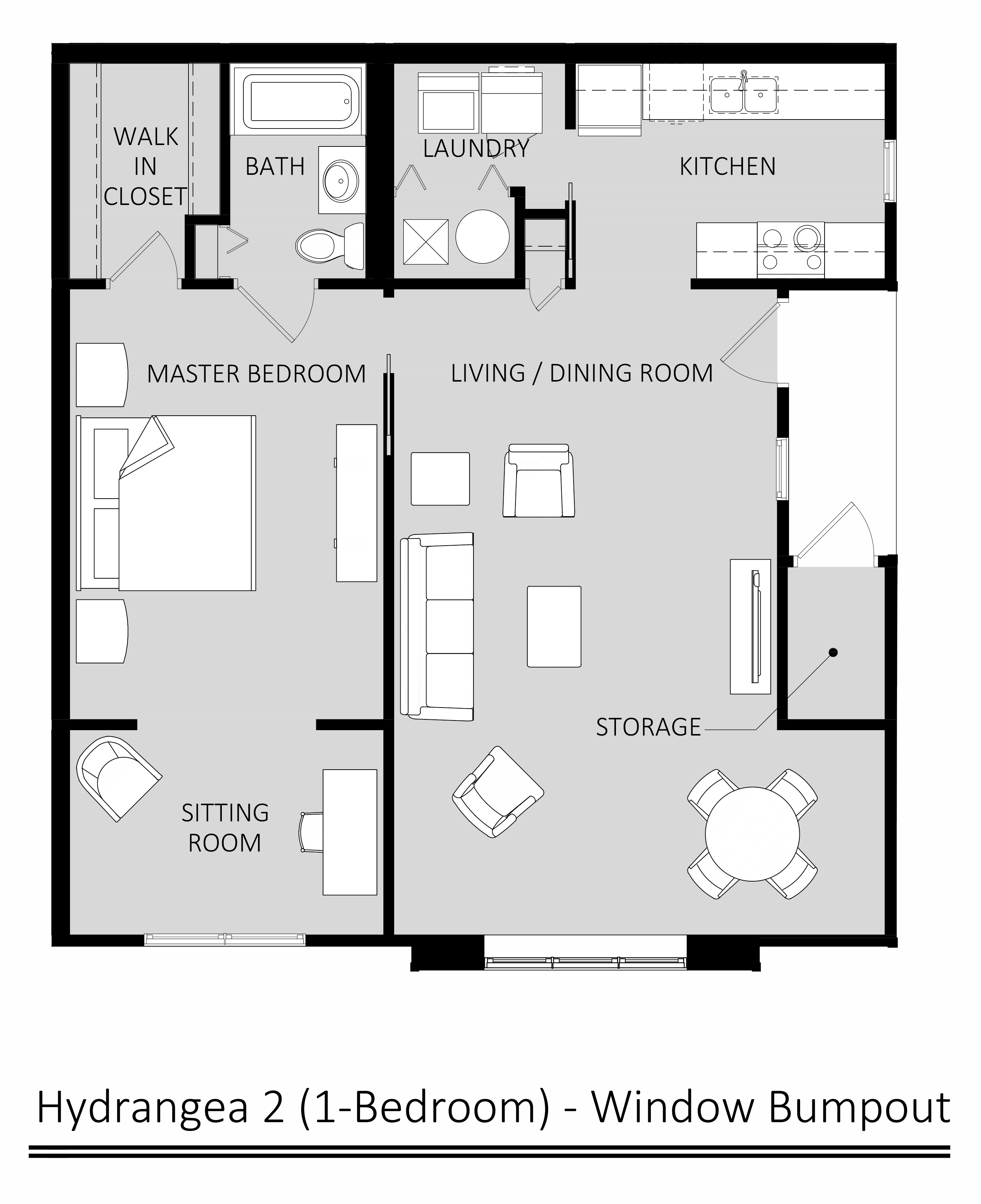 Hydrangea II - One Bedroom