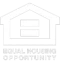 Outline of a house with an equal sign inside above the words “Equal Housing Opportunity,” representing fair housing practices.